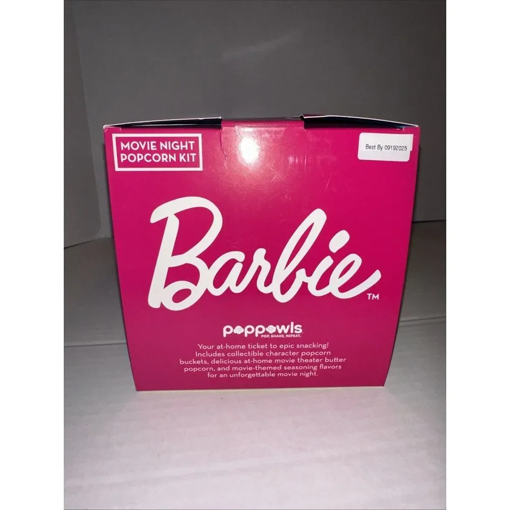 POPPOWLS Barbie RETRO‎ Collectible Popcorn Bucket Bowls Movie Night NEW